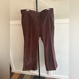 Torrid Brown Corduroy Straight Leg Pants Size 22R Stretch